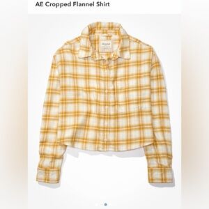 American Eagle Outfitters Mustard Plaid Shirt